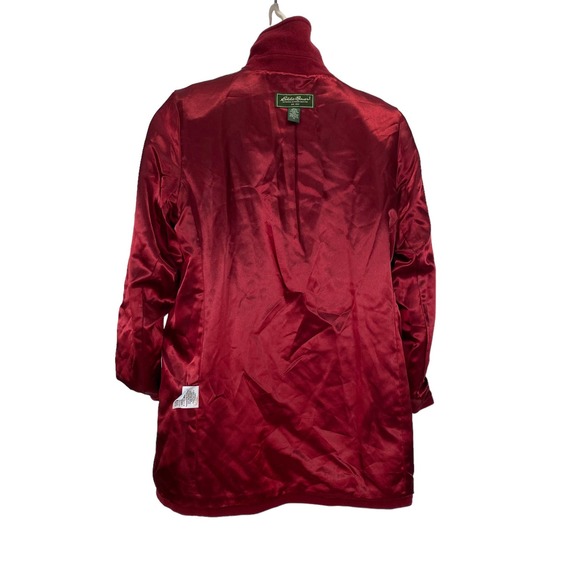 Eddie Bauer Red Wool Blend Coat Womens Jacket Peacoat XL - Picture 4 of 5